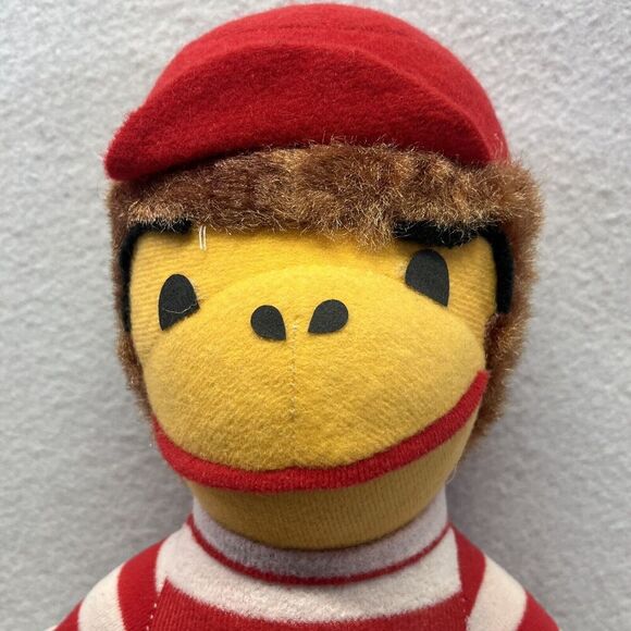 Vintage Stuffed Plush Monkey Carnival Prize 16  In Superior Toy Novelty Inc 50s - Picture 4 of 5